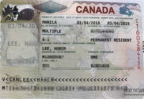 Canada Permanent Resident Travel Document .